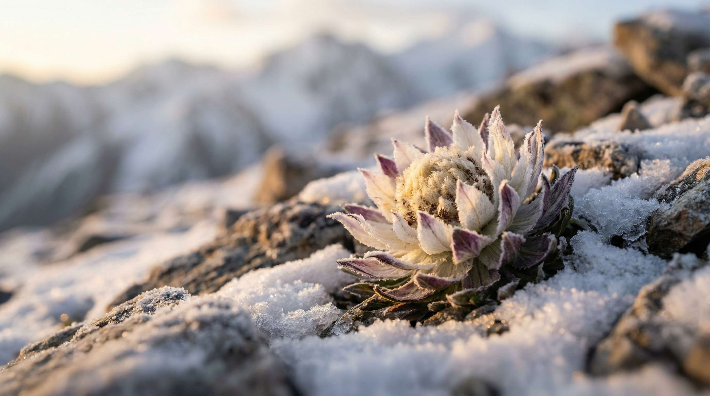 小蓝视频雪莲花生长全记录植物视频
