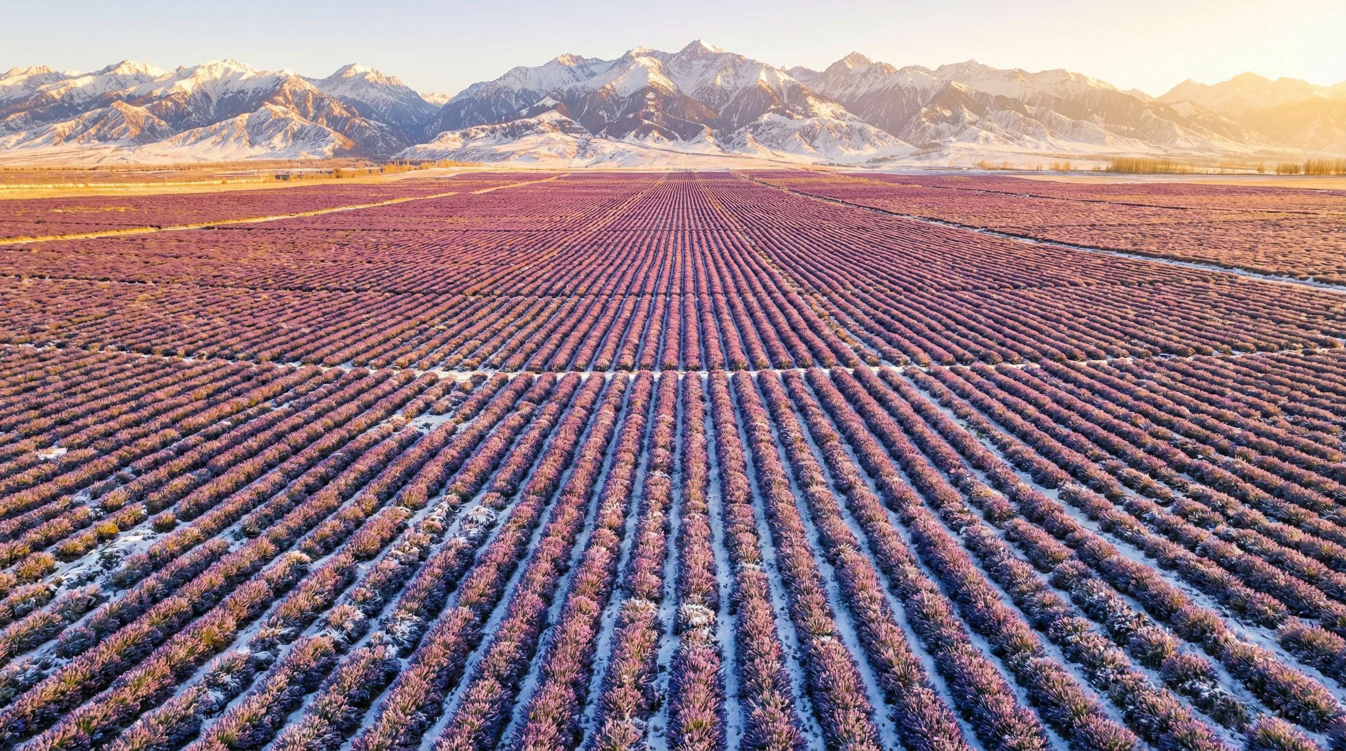小蓝视频薰衣草花海航拍植物视频